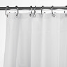 Croydex White Recycled Textile Shower Curtain with Anti-Microbial Protection - W2100 x H2100