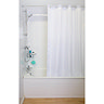 Croydex White Regency Stripe Polyester Hook N Hang Shower Curtain - AF289122  Profile Large Image
