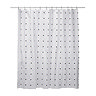 Croydex White with Black Square Dots Shower Curtain 1800 x 1800mm