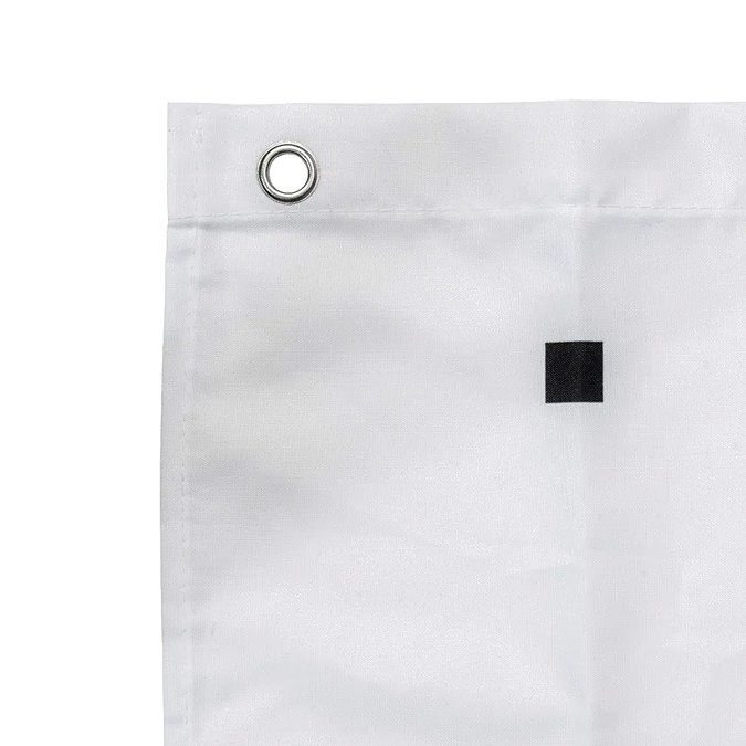 Croydex White with Black Square Dots Shower Curtain 1800 x 1800mm