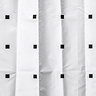 Croydex White with Black Square Dots Shower Curtain 1800 x 1800mm