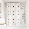 Croydex White with Black Square Dots Shower Curtain 1800 x 1800mm