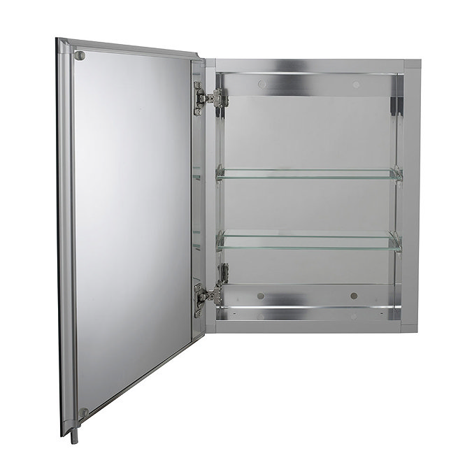 Croydex Winster Single Door Aluminium Cabinet with FlexiFix - WC101169  Standard Large Image
