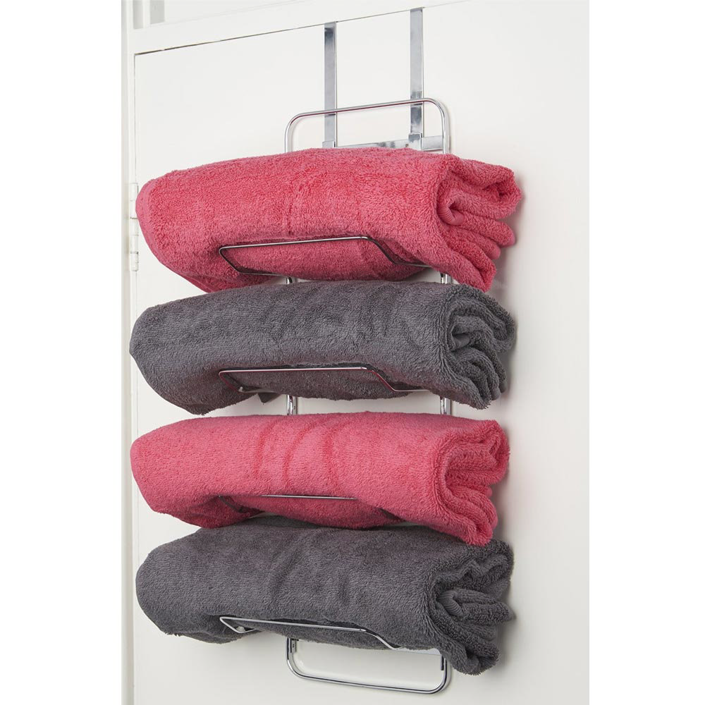 Croydex Hanging Towel Rack - Chrome Plated Profile Large Image