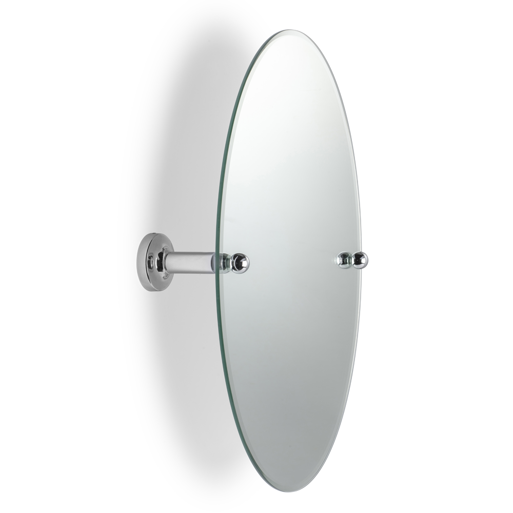 Croydex Worcester Flexi Fix Oval Tilt Mirror Chrome