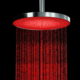 Cruze 200mm Round LED Chrome Shower Head Large Image