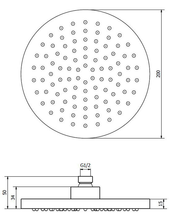 200mm Shower Head Victorian Plumbing