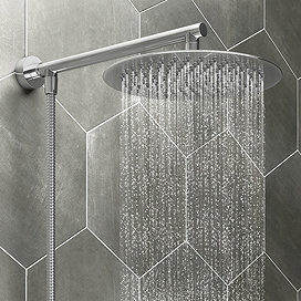 Cruze 200mm Slim Rainfall Shower Head with 1.25m Flexible Hose Large Image