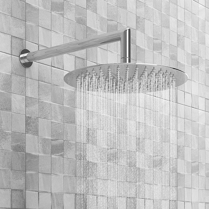 Cruze 300mm Ultra-Thin Round Shower Head + 90 Degree Bend Arm Large Image