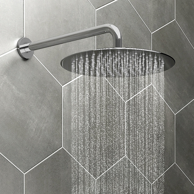 Cruze 300mm Ultra-Thin Round Shower Head with Shower Arm Large Image