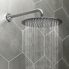 Cruze 300mm Ultra-Thin Round Shower Head with Shower Arm Large Image