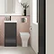 Cruze 400mm Curved Gloss Grey Vanity Unit  Feature Large Image