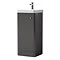 Cruze 400mm Curved Gloss Grey Vanity Unit Large Image