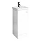 Cruze 400mm Curved Gloss White Vanity Unit  Feature Large Image