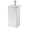 Cruze 400mm Curved Gloss White Vanity Unit Large Image