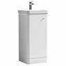 Cruze 400mm Curved Gloss White Vanity Unit