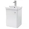 Cruze 400mm Curved Gloss White Wall Hung Vanity Unit Large Image