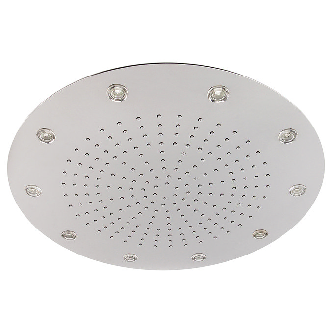 Cruze 400mm LED Illuminated Fixed Ceiling Mounted Round Shower Head  Feature Large Image