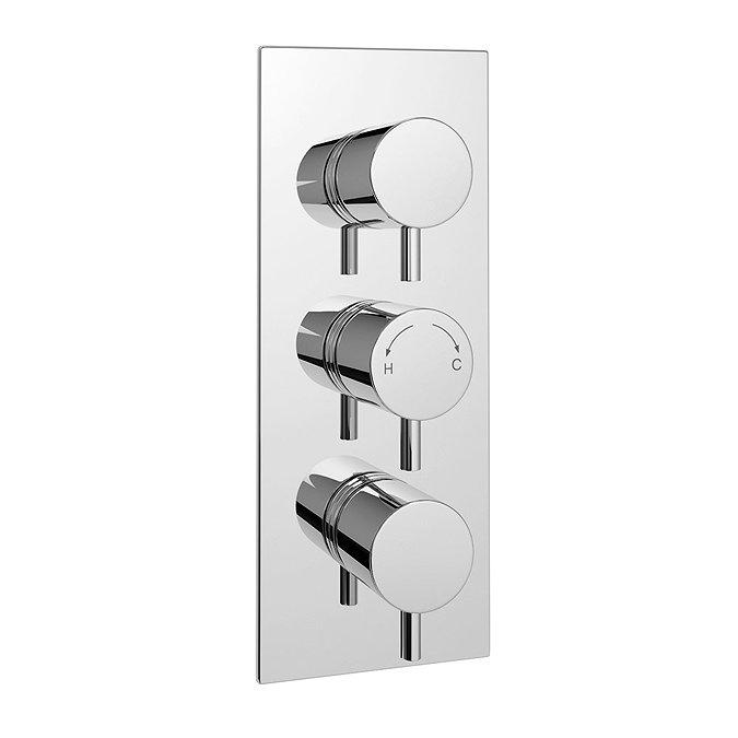 Cruze 400mm LED Round Shower Package with Concealed Valve + Handset  In Bathroom Large Image