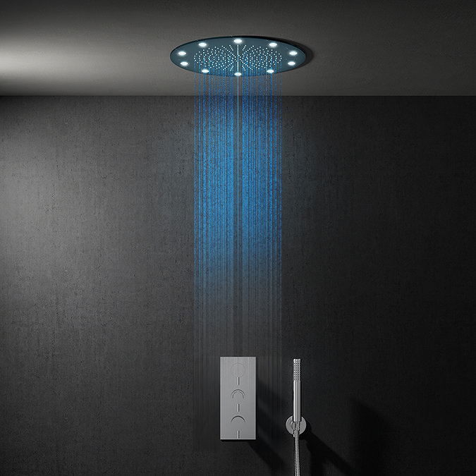 Cruze 400mm LED Round Shower Package with Concealed Valve + Handset Large Image