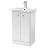 Cruze 500mm Curved Gloss White Vanity Unit
