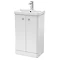 Cruze 500mm Curved Gloss White Vanity Unit