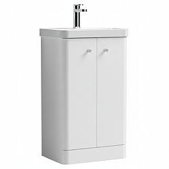 Cruze 500mm Curved Gloss White Vanity Unit