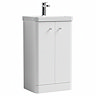 Cruze 500mm Curved Gloss White Vanity Unit
