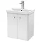 Cruze 500mm Curved Gloss White Wall Hung Vanity Unit | Victorian ...