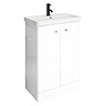 Cruze 600 Curved Floorstanding Vanity Unit + Close Coupled Toilet  Feature Large Image