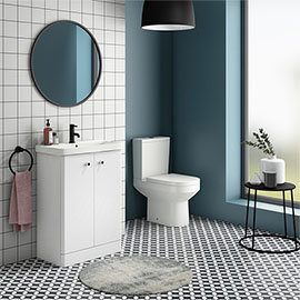 Cruze 600 Curved Floorstanding Vanity Unit + Close Coupled Toilet Medium Image