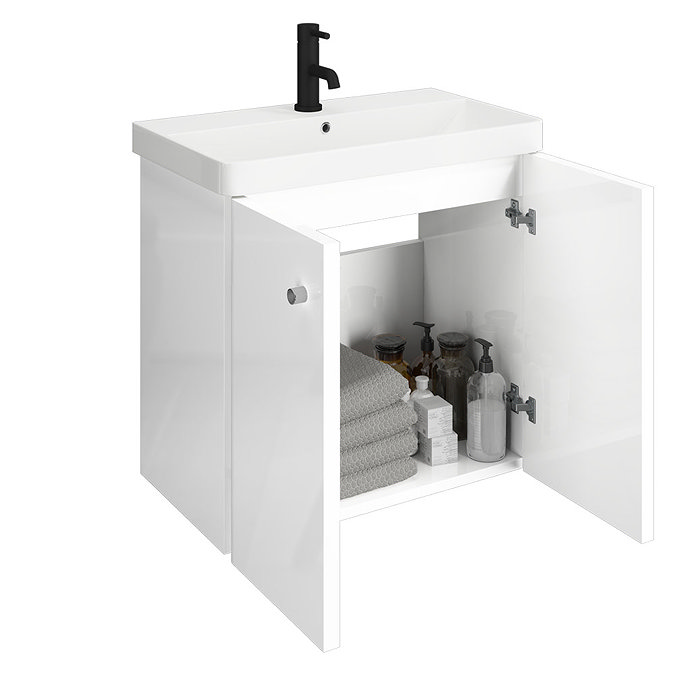 Cruze 600 Curved Wall Hung Vanity Unit + Close Coupled Toilet  Profile Large Image