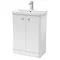 Cruze 600mm Curved Gloss White Vanity Unit Large Image