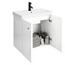 Cruze 600mm Curved Gloss White Wall Hung Vanity Unit  Profile Large Image