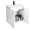 Cruze 600mm Curved Gloss White Wall Hung Vanity Unit  Profile Large Image