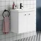 Cruze 600mm Curved Gloss White Wall Hung Vanity Unit Large Image