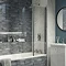 Cruze 900 x 1400 RH Chrome 6mm Bi-Fold Hinged Bath Screen Large Image