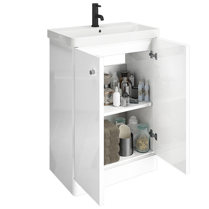 Cruze B-Shaped Shower Bath Suite - 1700mm with Vanity Unit and Toilet  additional Large Image