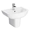 Cruze Basin + Semi Pedestal (550mm Wide - 1 Tap Hole)  Profile Large Image