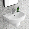 Cruze Basin + Semi Pedestal (550mm Wide - 1 Tap Hole) Large Image