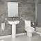 Cruze Basin with Full Pedestal (550mm Wide - 1 Tap Hole)  Profile Large Image