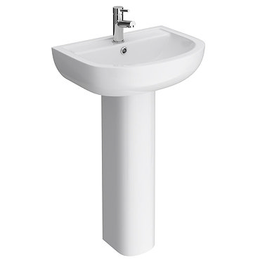 Cruze Basin with Full Pedestal (550mm Wide - 1 Tap Hole)  Profile Large Image