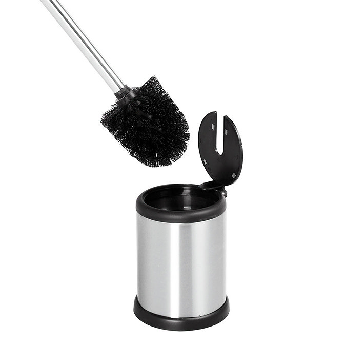 Cruze Brushed Steel Freestanding Toilet Brush & Holder Profile Large Image