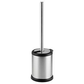 Cruze Brushed Steel Freestanding Toilet Brush & Holder Large Image