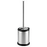 Cruze Brushed Steel Freestanding Toilet Brush & Holder Large Image