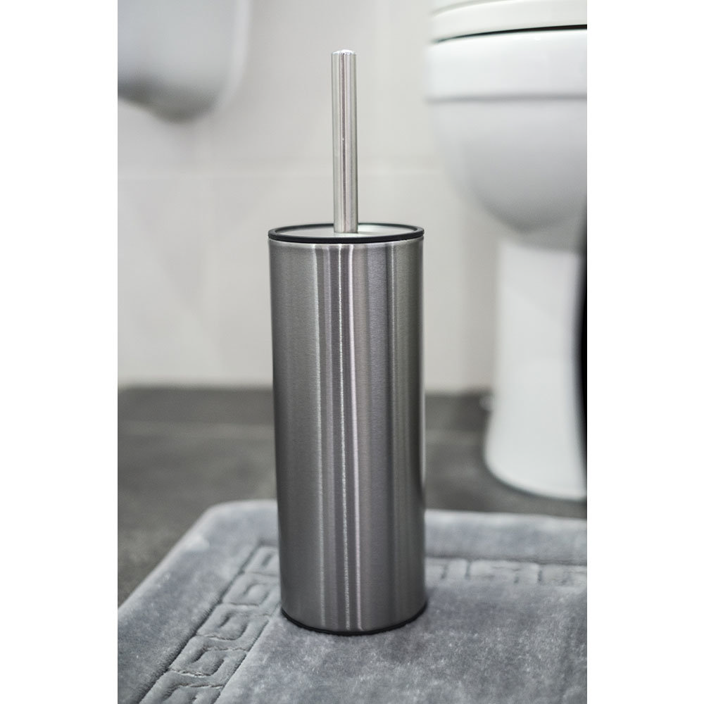 Cruze Brushed Steel Toilet Brush & Holder  Feature Large Image
