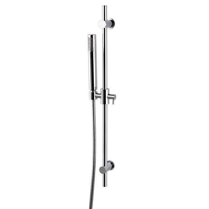 Cruze Chrome Round Bar Shower Valve inc. Slide Rail Kit with Pencil Handset Standard Large Image