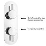 Cruze Chrome Round Twin Concealed Shower Valve w. Diverter + Oval Faceplate  Profile Large Image