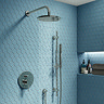 Cruze Chrome Shower System (Valve inc. 200mm Fixed Head + Slide Rail Kit with Handset) Large Image