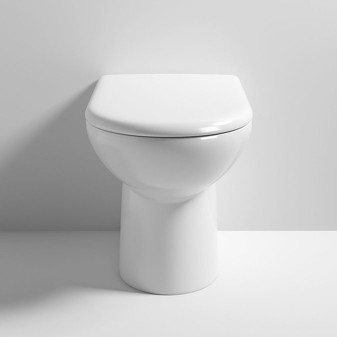 Cruze Comfort Height Back to Wall Toilet Pan + Soft Close Seat Large Image